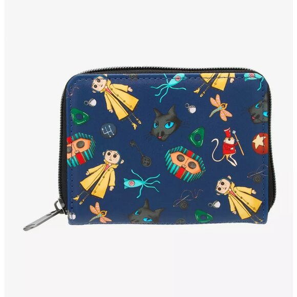 Loungefly  - Coraline Icons Mini Zipper Wallet - NEW - Picture 1 of 4